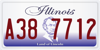 IL license plate A387712