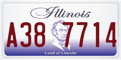 IL license plate A387714