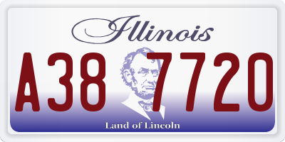 IL license plate A387720