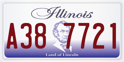 IL license plate A387721