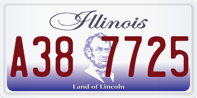 IL license plate A387725