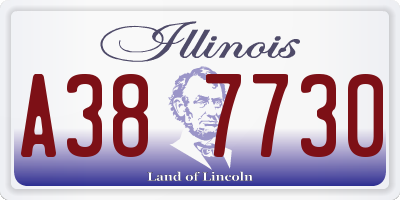 IL license plate A387730