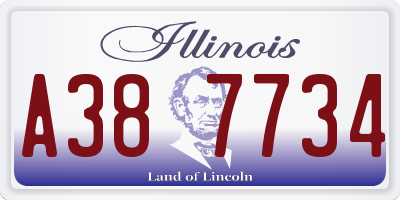 IL license plate A387734