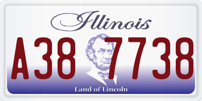 IL license plate A387738