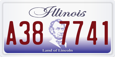 IL license plate A387741