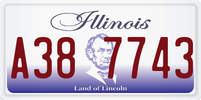 IL license plate A387743