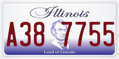 IL license plate A387755