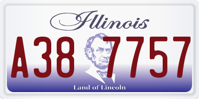 IL license plate A387757