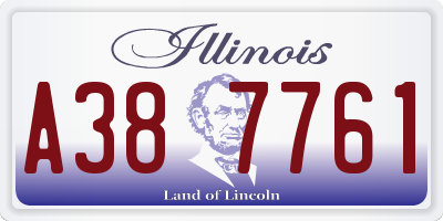 IL license plate A387761