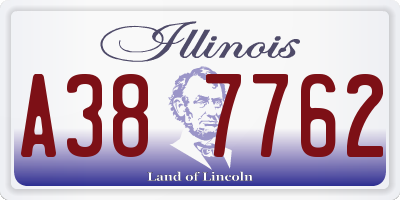 IL license plate A387762