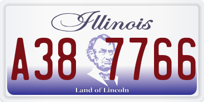 IL license plate A387766