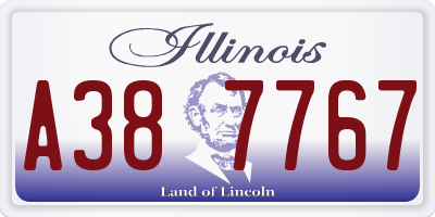 IL license plate A387767