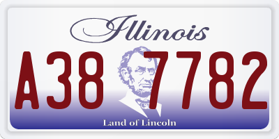 IL license plate A387782
