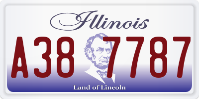 IL license plate A387787