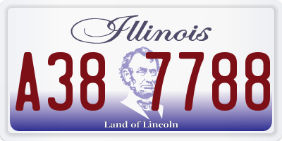 IL license plate A387788