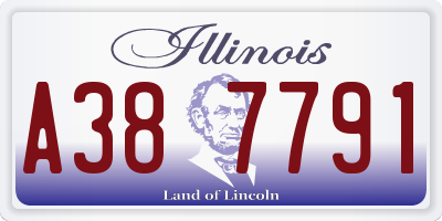 IL license plate A387791