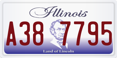IL license plate A387795