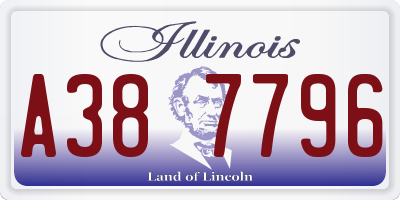 IL license plate A387796