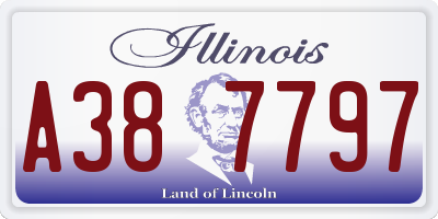 IL license plate A387797