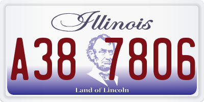 IL license plate A387806