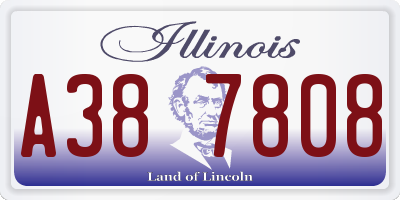 IL license plate A387808