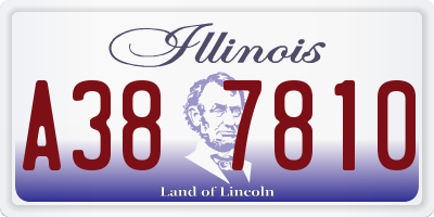 IL license plate A387810