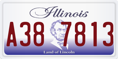 IL license plate A387813