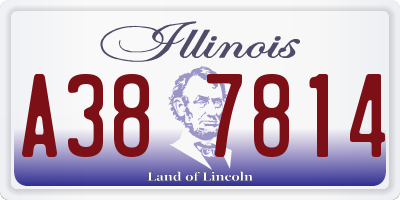 IL license plate A387814