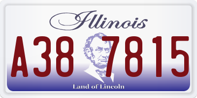 IL license plate A387815