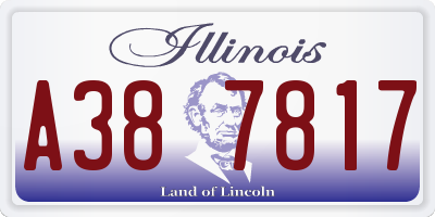 IL license plate A387817