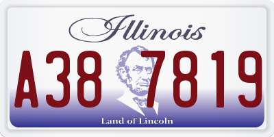 IL license plate A387819