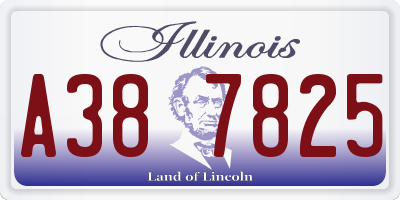 IL license plate A387825