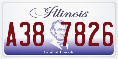 IL license plate A387826