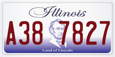 IL license plate A387827