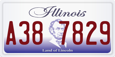 IL license plate A387829