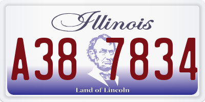 IL license plate A387834