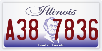 IL license plate A387836