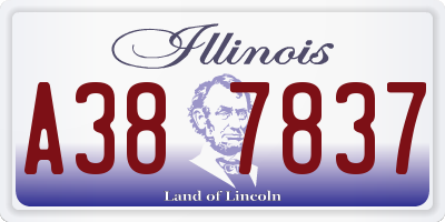 IL license plate A387837