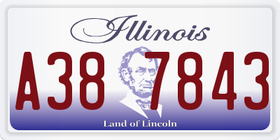IL license plate A387843