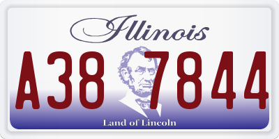 IL license plate A387844