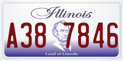 IL license plate A387846