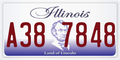 IL license plate A387848