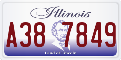 IL license plate A387849