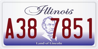 IL license plate A387851