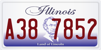 IL license plate A387852