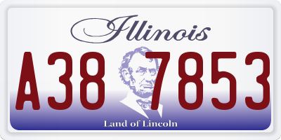IL license plate A387853