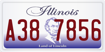 IL license plate A387856