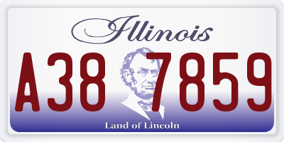 IL license plate A387859