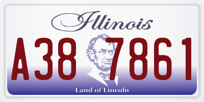 IL license plate A387861