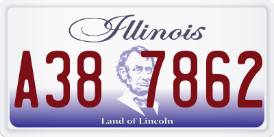 IL license plate A387862